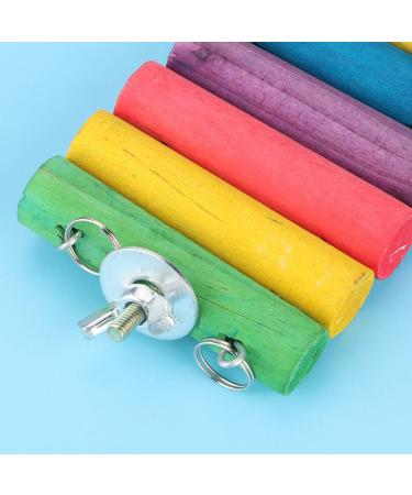 Colorful Wooden Hamster Rainbow Bridge Suspension Ladder Climbing Platform (6*50cm) - Ideal for Parrot, Mice, Gerbil, Chinchilla Cage Accessories - Buy Online on GoSupps.com