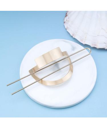 Wendalern Boho Stick Hair Pin Geometric Hair Clip Metal Hair Holder Clips Gold Minimalist Hair Clip Decorative Hair Accessories for Women and Girls - Buy Online on GoSupps.com