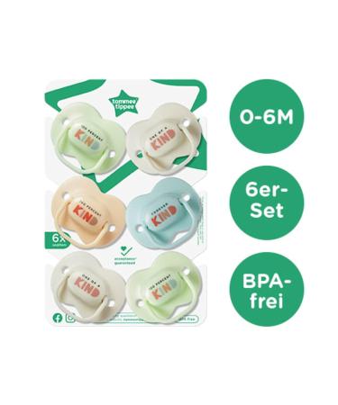 Buy Tommy Tippee AnyTime Pacifier - Symmetrical BPA-Free Silicone 0-6m Multi-Color Design (6-Pack) - International Shipping Available - Buy Online on GoSupps.com