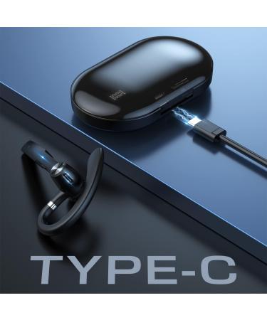 TEIMO Hands-Free Wireless Earphones with 55H Playtime and Built-in Mic | V5.1 Headset Earpiece with 400mAh Charging Case | Ideal for Driving, Business, and Office Use | Compatible with iOS/Android - Trendy Design - Buy Online on GoSupps.com