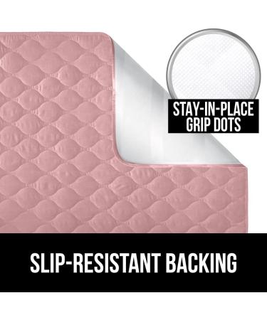 Washable Bed Pad for Incontinence Protection - 52x34 Size, Leak Proof, Slip Resistant - Absorbs 8 Cups - Soft Mattress Protector for Adults, Elderly, Kids - Pink - Pack of 1 - Buy Online on GoSupps.com