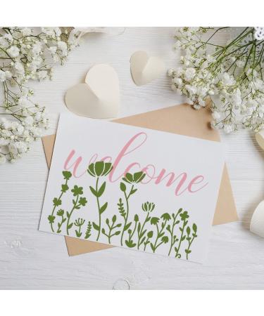 Large Wild Flower Stencils for Painting - Reusable Leaf, Cherry Blossom, Vine Designs - 11X8.3 inches - Ideal for Walls, Furniture, Canvas - Drawing Stencils for Wood & Card - Buy Online on GoSupps.com