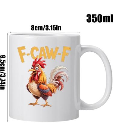 Ceramic | 325ml Ceramic with Humorous Chicken Print | Rooster Tea Suitable for Women Men and Colleagues for Drinking Tea Coffee Milk and Hot Chocolate at Work or at Home - Buy Online on GoSupps.com