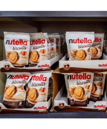 Classic Nutella Biscuits with Hazelnut and cocoa cream heart biscuits to share with those you love 304g in resealable bags (2 packs) - Buy Online on GoSupps.com