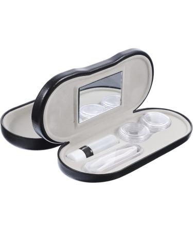 Solustrie 4-Piece Double-Layered Glasses Case & Contact Lens Travel Set - Camouflage PU Carrying Bag Student-Friendly & Versatile Design - Buy Online on GoSupps.com