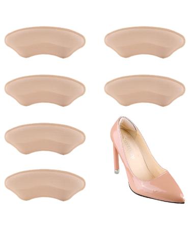 Heel Pads for Shoes That are Too Big Heel Grips for Womens Men Shoes Heel Cushions Inserts for Loose Shoes Heel Protectors Heel Slipping Blisters (3 Beige)
