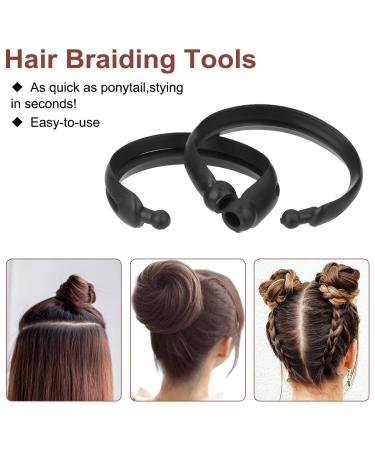 French Twist Hair Bun Maker - DIY Styling Tool for Women & Kids - Black Two Small - Buy Online on GoSupps.com