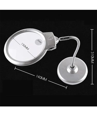 High Magnification Desktop Glass with Lamp 10 Times HD LED Light 20 Times Old Man Reading Magnifier Good Times - Buy Online on GoSupps.com