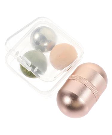 Balacoo 2 Sets Volcanic Stone Ball Beauty Massage Roller | Jade Face Massager & Eye Roller for Tightening & Relaxation - International Shipping Available - Buy Online on GoSupps.com