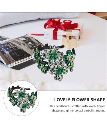 Lurrose Womens Headbands Flapper Headband 1920s Headpiece Rhinestone Headband for Women Womens Headband Green - Buy Online on GoSupps.com