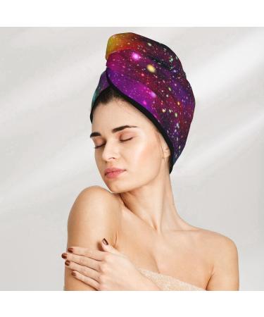 Bright Universe Microfiber Hair Towel - Super Absorbent Coral Velvet Wrap for Long Curly & Thick Hair - Quick Dry Hair Cap for Women - Buy Online on GoSupps.com