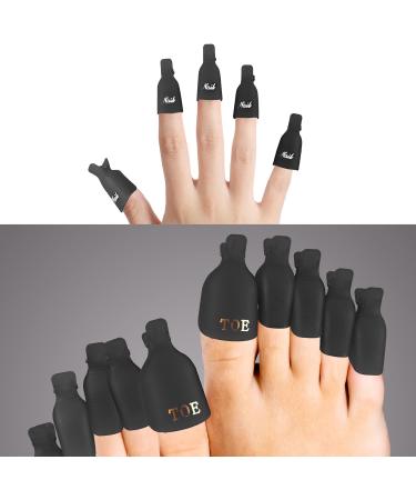 SIQUK Nail Polish Remover Kit - Gel Nail Removal Set with Clips, Pads, Files, Cuticle Peeler, and Brush (Black) - Buy Online on GoSupps.com