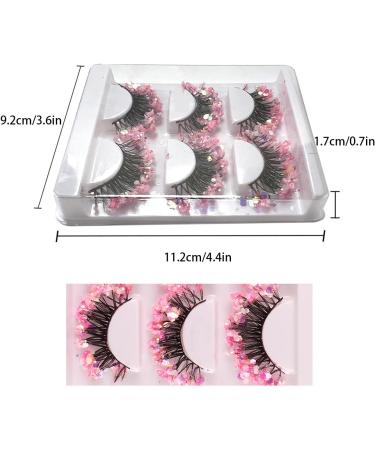 FAIRYGATE False Lashes Dramatic Glitter Eyelashes Mermaid Makeup DIY Lashes Decorative Eye Lash Extension Lash Sequins with Lash Glue and Pink Tweezers B4809 FGJSTB4809 - Buy Online on GoSupps.com