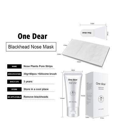 VERONNI Blackhead Remover Mask - Deep Purifying Facial Peel Off Mask with Brush and 60Pcs Nose Strips - Buy Online on GoSupps.com