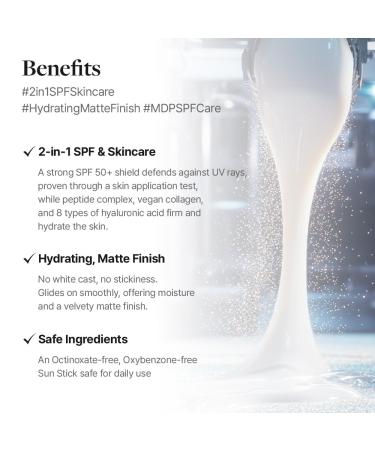 MDP+ Peptide 9 Bio Sunstick Pro | Korean Sunscreen Stick SPF 50+, Lightweight, Non-Greasy Broad Spectrum UV Protection for Face & Body - Buy Online on GoSupps.com