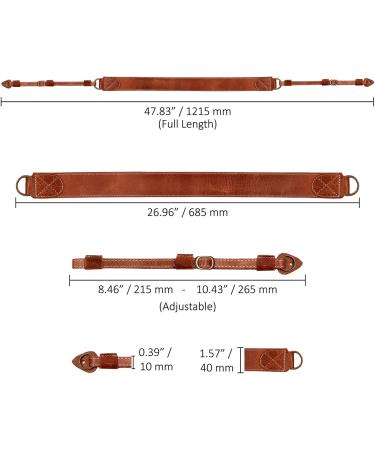 MegaGear MG1515 Sierra Series Genuine Leather Camera Strap - Brown Compact | Shoulder or Neck Strap - Buy Online on GoSupps.com