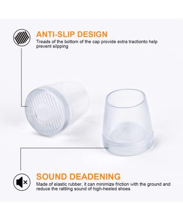 URAQT High Heel Protectors - 6 Pairs Transparent Stiletto Caps for Grass & Weddings - 3 Sizes - Buy Online on GoSupps.com