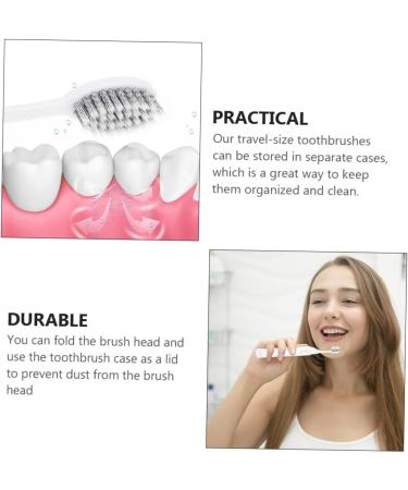 Beaupretty Portable Toothbrush Set for Adults - 2 Participant Smooth Bristles Travel Toothbrushes - Buy Online on GoSupps.com