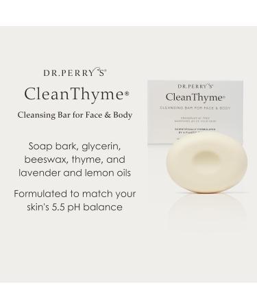 Dr. Perry's CleanThyme Cleansing Bar | All Natural Cruelty Free Facial & Body Soap - 4.6 Oz - Shop Internationally - Buy Online on GoSupps.com