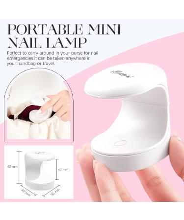 Gelike EC Mini LED Nail Lamp - Portable USB Nail Dryer for Travel - UV LED Light for Gel Nail Art - DIY Manicure at Home - Buy Online on GoSupps.com