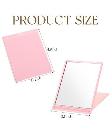 4-Piece Small Folding Travel Mirror Set - Compact Portable Pocket Makeup Mirrors for Women Girls - Stand Up Vanity Mirror - Pink White Green Black - 4.9 x 3.7 Inch - Buy Online on GoSupps.com
