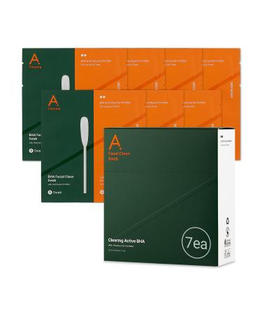 MEDITHERAPY A Clearing Toner Swab (1.57in Swabs + 0.33 fl.oz Toner) Pore Tightening Swab (7 Pouches) Soft Exfoliator for Acne-Prone Skin Vegan Korean Skincare