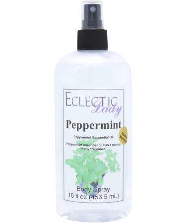 Peppermint Essential Oil Body Spray (Double Strength) 16 ounces Body Mist for Women with Clean Light & Gentle Fragrance Long Lasting Perfume with Comforting Scent for Men & Women Cologne with Double Strength 16 Fluid Ounces