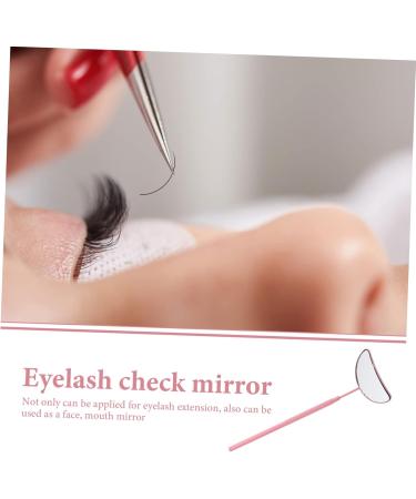 Eyelash Inspection Mirror | Handheld Lash Shaped Mirror for Eyelash Extensions | Black Crescent Moon Glass | 16.5x5x0.8cm - Buy Online on GoSupps.com