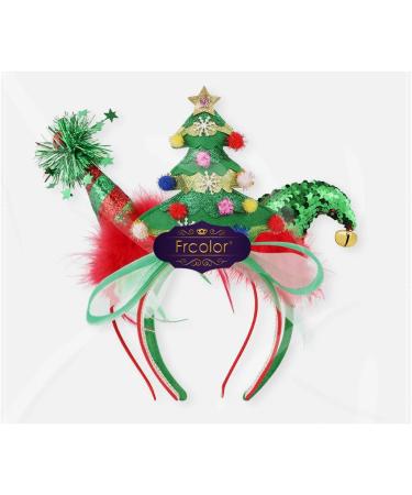 FRCOLOR Christmas Headbands Bulk Elf & Christmas Tree Headbands for Kids & Adults | 3PC Set - Buy Online on GoSupps.com