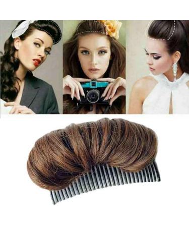 Invisible False Hair Clip Bun Base Bump Styling Tool - Light Brown - Buy Online on GoSupps.com