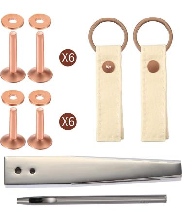 Red Copper Rivet and Burr Setter Tool Kit for Leather DIY Crafts - Buy Online on GoSupps.com