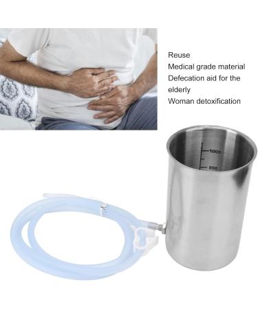 Xcello Enema Set - 1L Stainless Steel for Colon & Liver Cleansing | Versatile Coffee Enema Kit for Birth Preparation | International Shipping Available - Buy Online on GoSupps.com