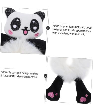 Beavorty giant panda head rope hair elastics scrunchies elastic hair band hair rubber black tiara hair ties hair gems for women black trim hair decoration animal hair tie holder fabric Miss - Buy Online on GoSupps.com