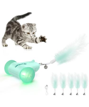 Pawaboo Interactive Cat Toys for Indoor Cats Cat Feather Toys Cat Mouse Toys Moving Automatic Cat Toy with LED Lights Rechargeable Electric Cat Toy Kitten Exercise Toys with 5 Feathers Lake Blue Lake Blue Car - Buy Online on GoSupps.com