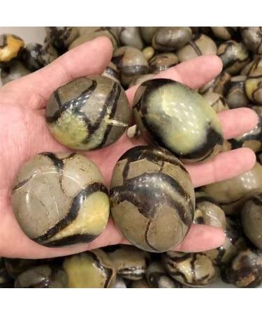 Natural Crystal Rough Specimen Natural ReikiSeptarium Quartz Crystal Stone Septarian Palm Size for Home DecorationStone Stone Mineral Specimen (Color : Light Grey Size : 5pc) 5pc Light Grey