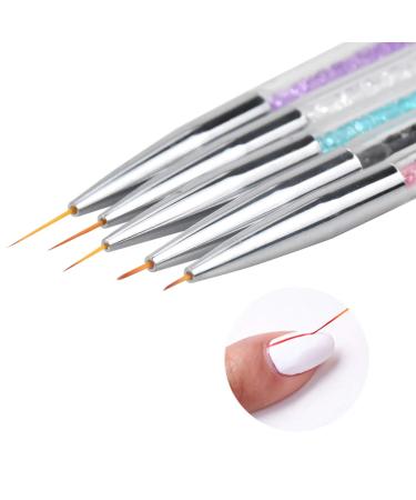 Buy AvoDovA 5-Piece Nail Art Liner Brush Set - Dual-Ended Nail Art Pens for Creative Designs | International Shipping Available - Buy Online on GoSupps.com