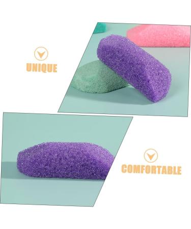 FRCOLOR Pumice Stone Nail Wood Stick Foot File for Dead Skin Foot Scrubber Stone Remover Dead Skin for Body Skin Remover File Pedicure Stone PU Purple Double-Sided - Buy Online on GoSupps.com