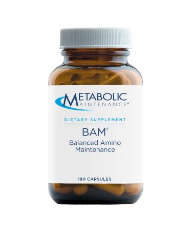 Metabolic Maintenance BAM Balanced Amino Maintenance - Essential Amino Acids Supplement - Free-Form Amino Acid Complex for Energy + Brain Support (180 Capsules)