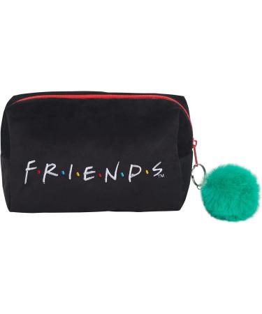 Friends TV Show Velvet Make-Up Bag for Women | Soft Cosmetic Storage | Double-Sided Black Design for Toiletries & Pencils - Buy Online on GoSupps.com