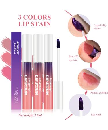 Fengyang Peel Off Lip Liner Stain Waterproof Lip Liner Peel Off Matte Lip Gloss Long Lasting Peel Off Matte Lip Gloss Peel Off Lipstick Makeup for Women - Buy Online on GoSupps.com