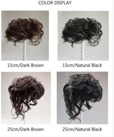 Short Curly Toupee 100% Real Human Hair Curly Toppers Clip Dark Brown Fluffy Crown Hair Pieces Wavy Hair Topper Wiglets fof Thinning Hair 6inch/10inch/841 - Buy Online on GoSupps.com