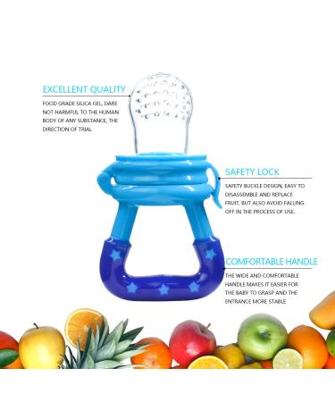 Baby Food Fruit Feeder Pacifier - Silicone Nipple Includes All The Sizes The Silicone Nipple Pouches Feeder Pacifier 6 Different Toy Teether in Appetite - Buy Online on GoSupps.com