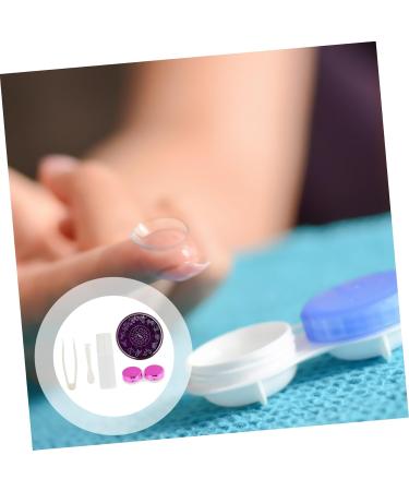 Buy Solustrative Contact Lens Container Set - Violet Care Case with Mirror - Ideal Travel Dispenser for Contact Lenses - Buy Online on GoSupps.com