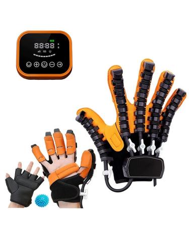 Rehabilitation Robot Glove Hand Stroke Recovery Equipment Finger Training Device Hemiplegia Finger Recovery Gloves Rehab Hand Exerciser Adjustable Mode Gear (Size : Left M)