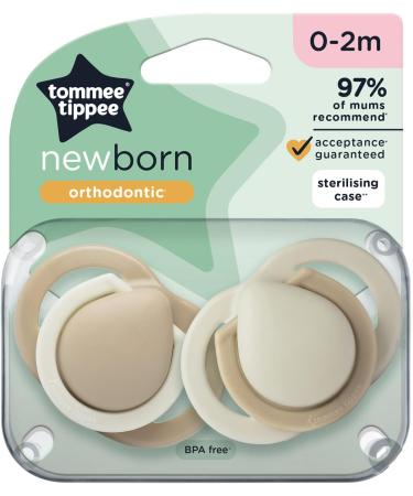 Tommee Tippee Newborn Soothers 0-2 months | Matte Texture | Reusable & Steriliser Pod | 6 units - Buy Online on GoSupps.com