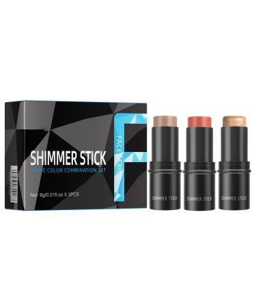 Complete 3-piece set of bronzer and cheek powder and highlights your facial features