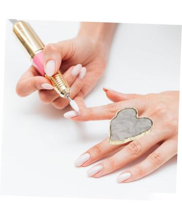 VICASKY 2pi ces Palette de M lange pour Nail Art DIY Support pour Vernis Ongles avec Anneaux pour Doigts Plateau de M lange pour Couleurs Blanc et Gris - Buy Online on GoSupps.com