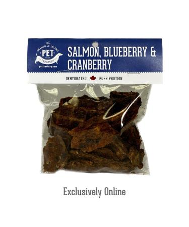 The Granville Island Pet Treatery|Dehydrated Protein Salmon Cranberry & Blueberry Treat for Dogs & Cats Slowly Dehydrated Raw Single Ingredient Maintain Nurtients Vitamins Healthy Oils 80g Salmon with Blueberry & Cranberry 80 g (Pack of 1)