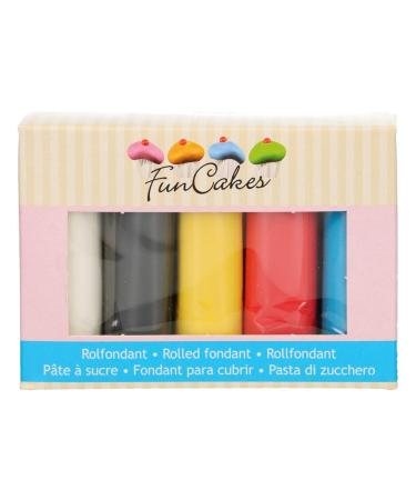 Funcakes Fondant Multipack - Primary Colors (5x100g) | Easy to Use Flexible Halal Kosher Gluten-Free Cake Decorating - Buy Online on GoSupps.com