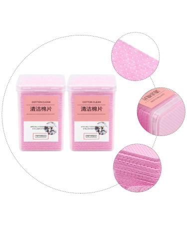 FRCOLOR 800 Pcs Glue Wipes - Glue Remover Cleaning Pads Non-Woven Fabric for Nail Polish & Eyelash - 4.8x4.8cm Pink - International Shipping Available - Buy Online on GoSupps.com